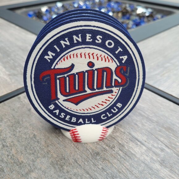 Minnesota Twins Coaster Set - 3D Printed - (Set of 4) - Picture 1 of 3